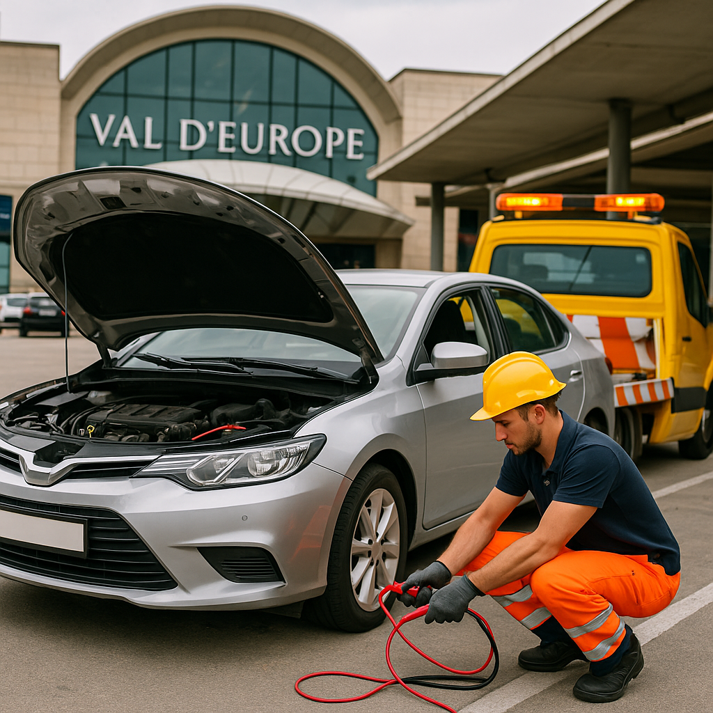 depannage remorquage panne auto val d'europe serris parking